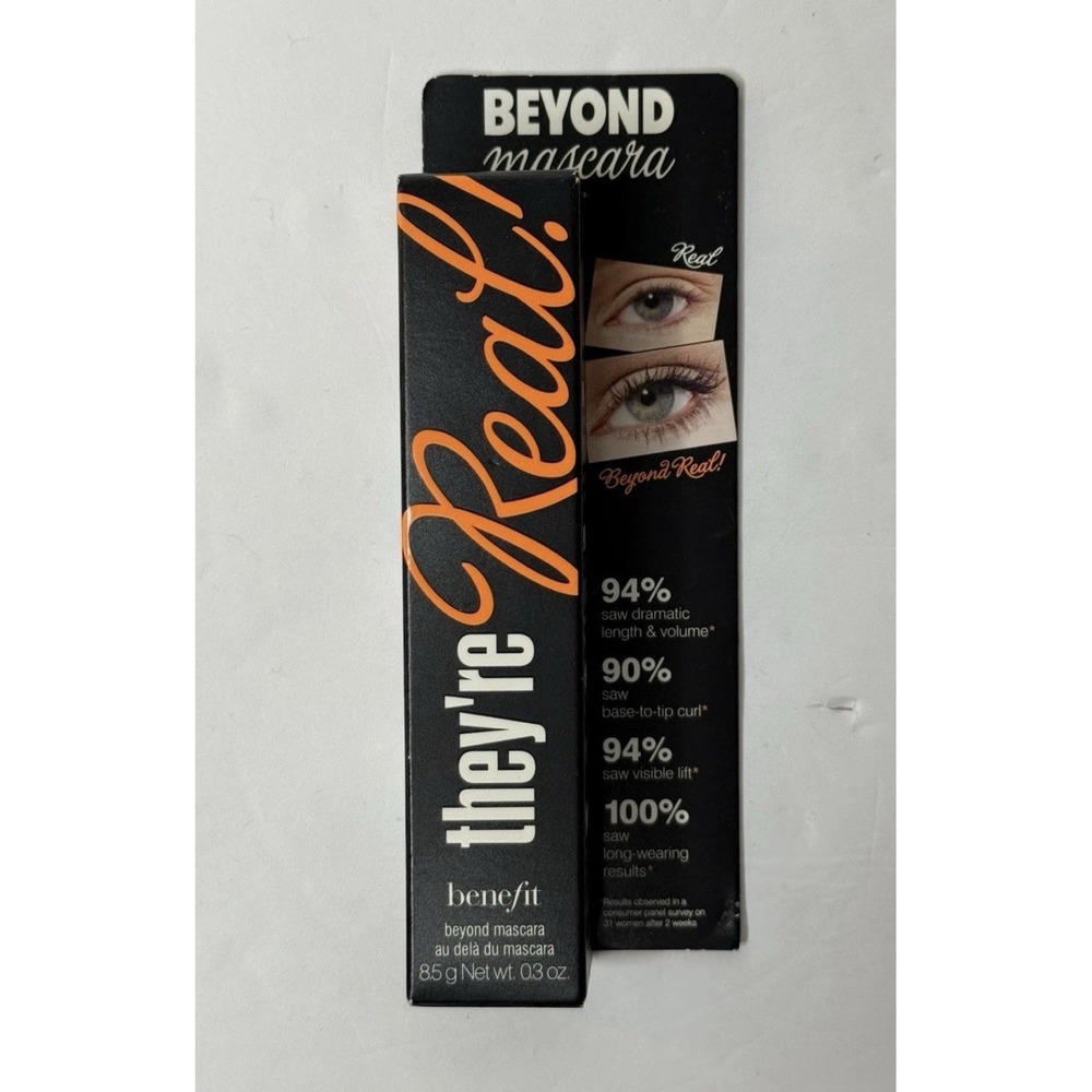 Benefit They're Real Beyond Mascara Jet Black 0.3 oz Beauty Makeup Lashes. NIB